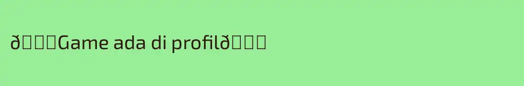 👉Game ada di profil👈